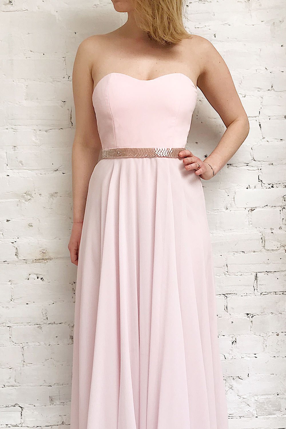 Ioli Douceur | Light Pink Bustier Bridesmaid Gown