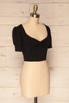 Ionia Black Short Sleeved Knit Crop Top | La Petite Garçonne 3