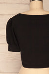 Ionia Black Short Sleeved Knit Crop Top | La Petite Garçonne 6