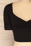 Ionia Black Short Sleeved Knit Crop Top | La Petite Garçonne 7