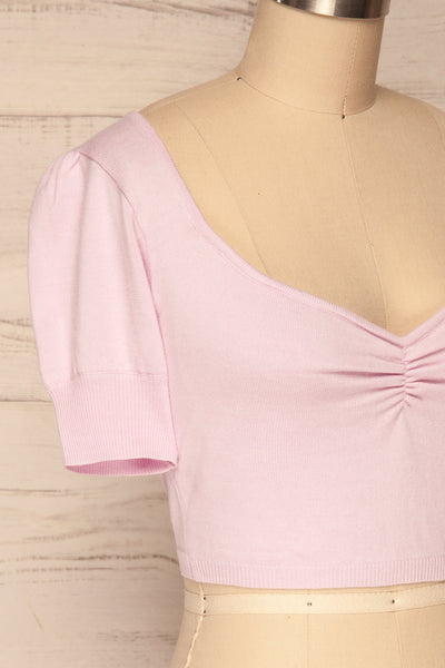 Ionia Lilac Short Sleeved Knit Crop Top | La Petite Garçonne 4