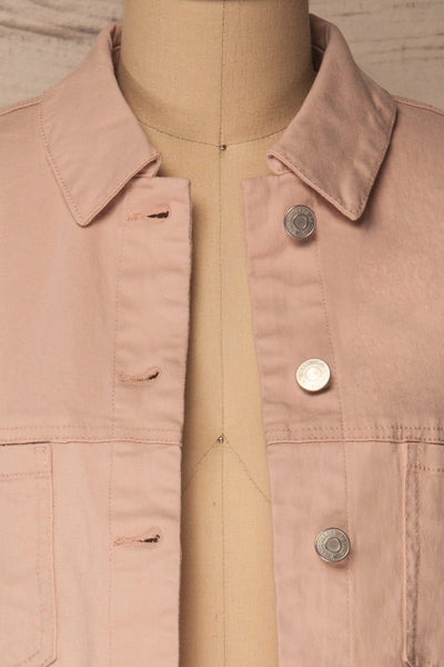 Ypsos Pink Jean Jacket with Buttons & Pockets | La Petite Garçonne 2