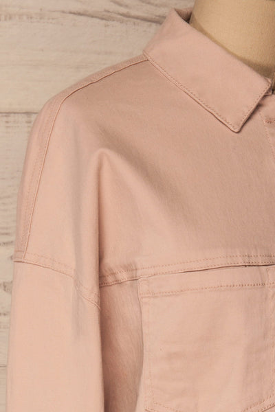 Ypsos Pink Jean Jacket with Buttons & Pockets | La Petite Garçonne 6