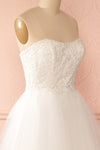 Isabella - White tulle and beaded lace bust bridal gown