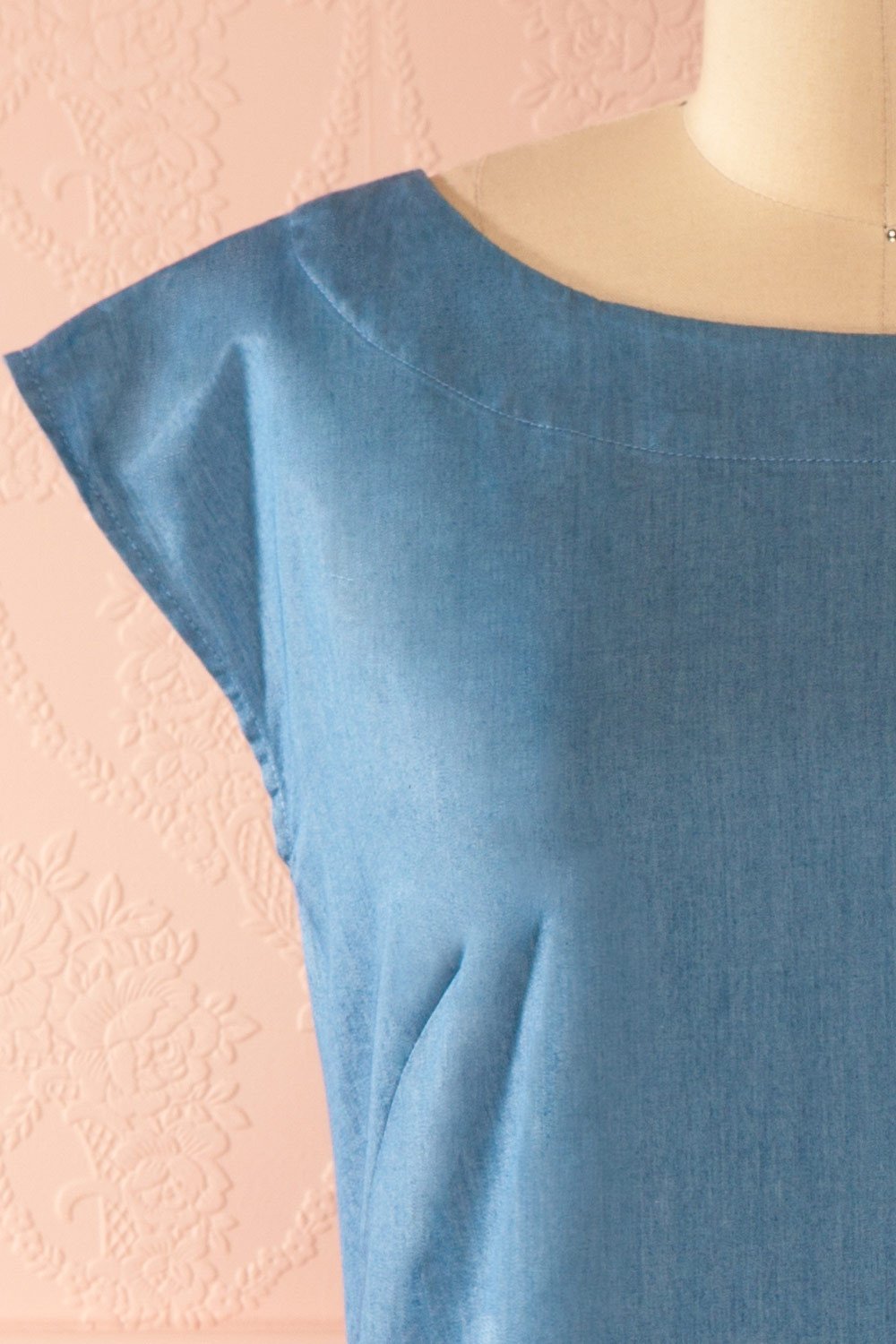 Ishika Blue Buttoned Light Top | Boutique 1861