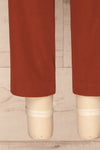 Issie Paprika Rust Orange Straight Leg Pants | La petite garçonne bottom close-up