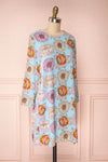 Ivette Colourful Floral Print Short Dress | Boutique 1861 side view
