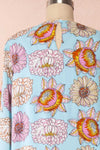Ivette Colourful Floral Print Short Dress | Boutique 1861 back close up