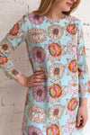 Ivette Colourful Floral Print Short Dress | Boutique 1861 on model
