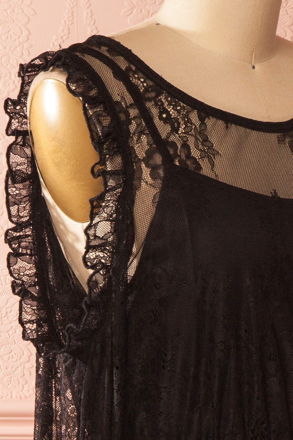 Izzati Storm Black Lace Dress with Slip | Boutique 1861