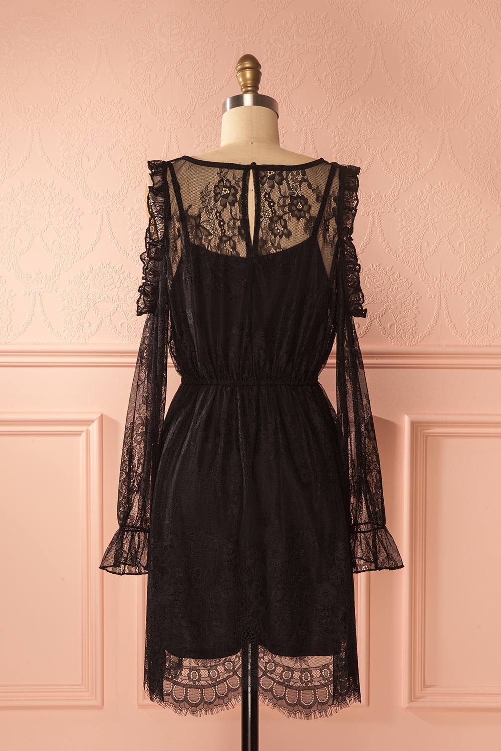 Izzati Storm Black Lace Dress with Slip | Boutique 1861