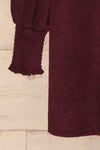 Jaen Burgundy Ribbed Long Sleeve Dress | La petite garçonne bottom