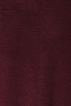 Jaen Burgundy Ribbed Long Sleeve Dress | La petite garçonne fabric