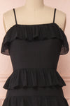 Jagusia Black Thin Straps Midi Dress | Boutique 1861 front close-up