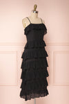 Jagusia Black Thin Straps Midi Dress | Boutique 1861 side view