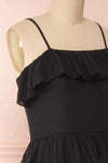 Jagusia Black Thin Straps Midi Dress | Boutique 1861 side close-up