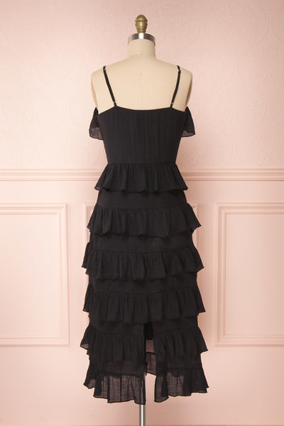 Jagusia Black Thin Straps Midi Dress | Boutique 1861 back view