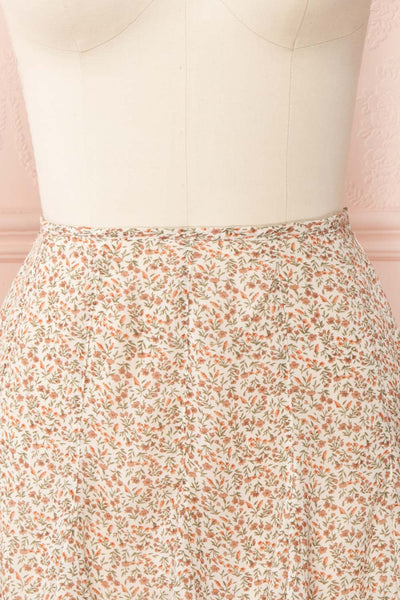 Jaimie Floral Short Skirt w/ Frills | Boutique 1861 front close up