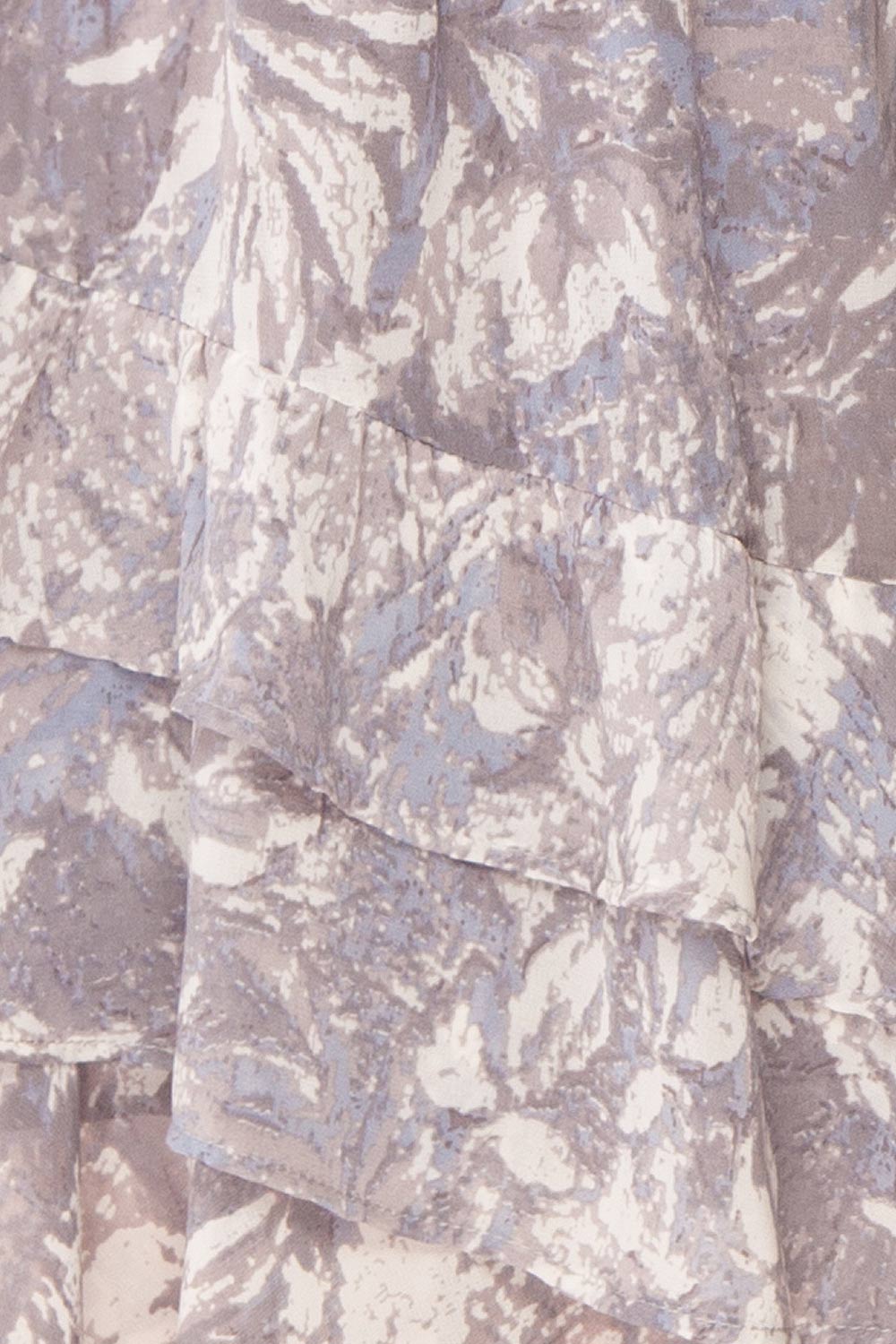 Janina Grey Patterned Long Sleeve Short Dress | Boutique 1861 fabric