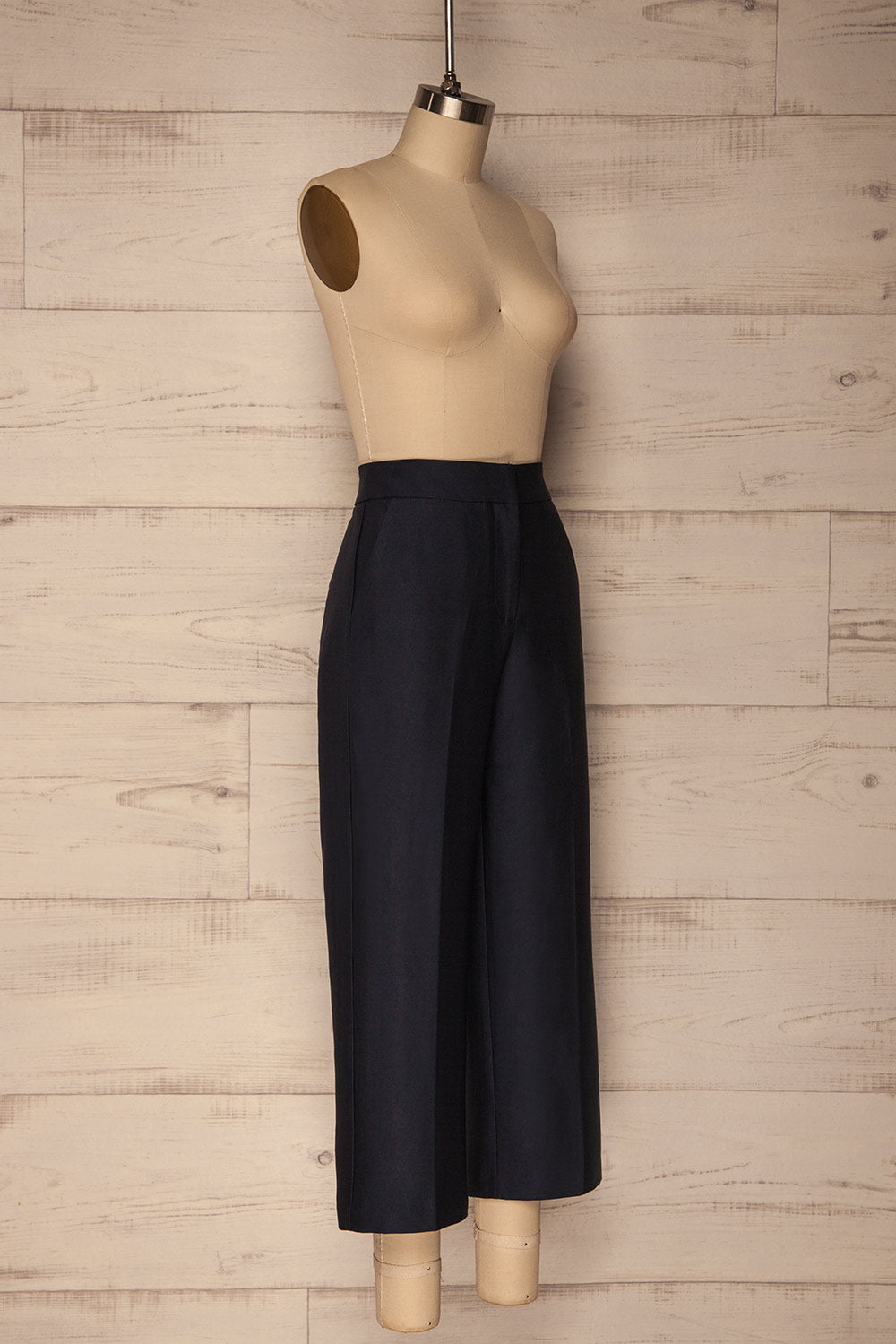 Jarero Navy Blue Cropped Dress Pants side view | La Petite Garçonne Chpt. 2 3