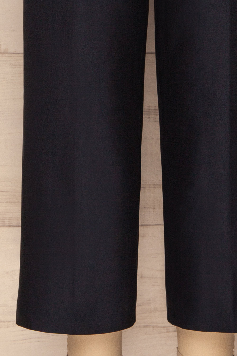 Jarero Navy Blue Cropped Dress Pants leg close-up | La Petite Garçonne Chpt. 2 7