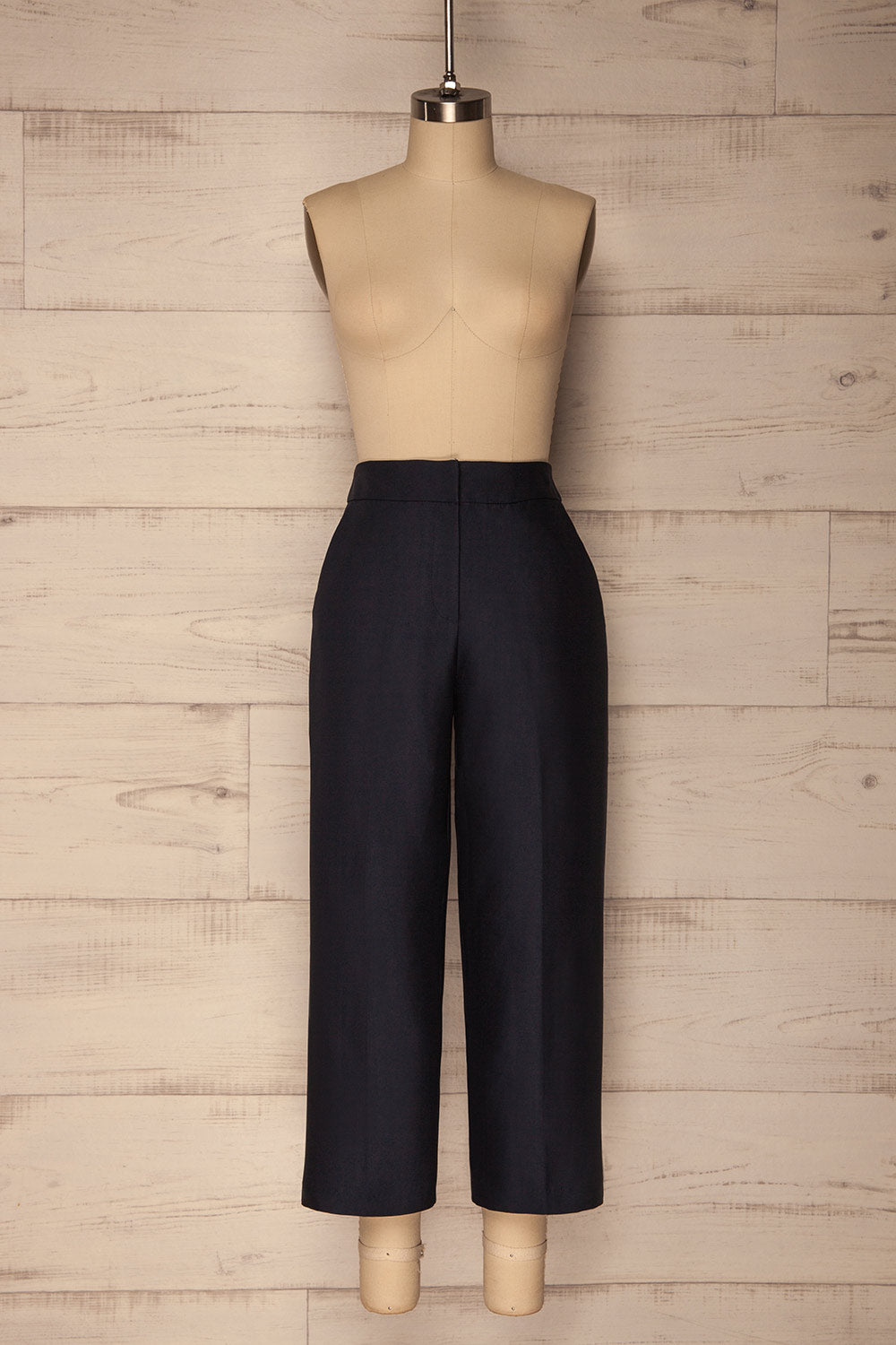 Jarero Navy Blue Cropped Dress Pants front view | La Petite Garçonne Chpt. 2