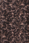 Javouhey Black Floral Long Sleeved A-Line Dress | Boutique 1861 fabric detail