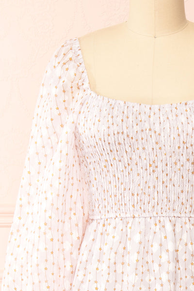 Jean Short Star Patterned Dress | Boutique 1861 front close-up