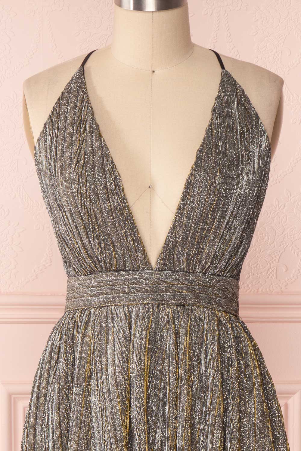 Jisabel | Silver & Gold Party Dress