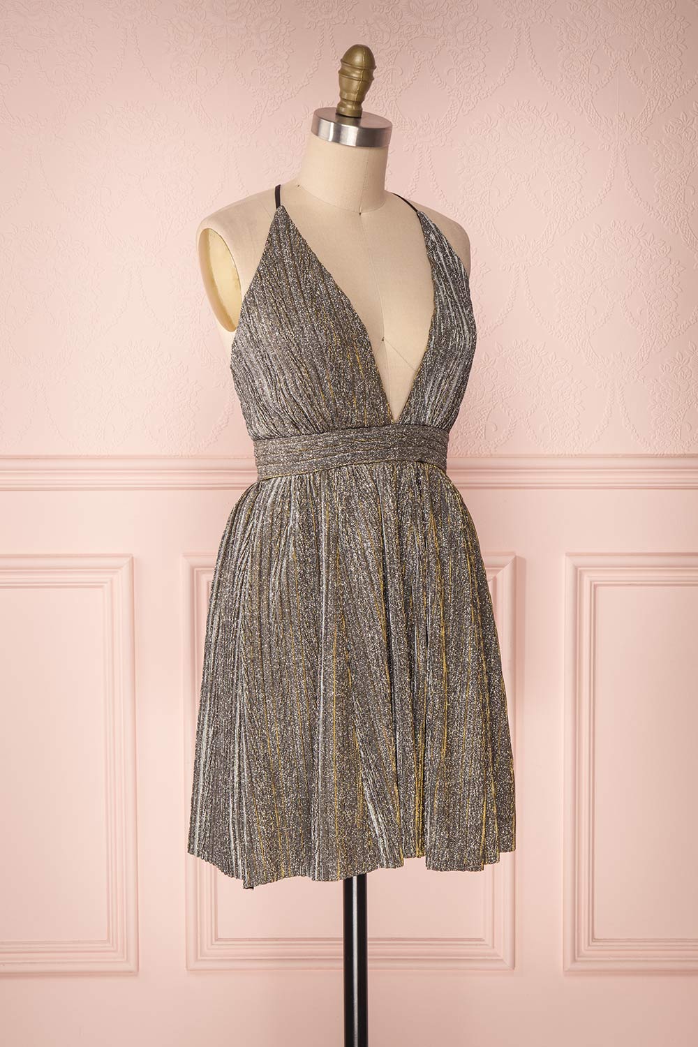 Jisabel | Silver & Gold Party Dress