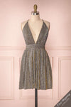 Jisabel Silvery & Golden Shiny Party Dress | Boutique 1861
