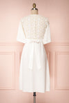 Jodie White Button-Up Midi Dress | Boutique 1861 back view