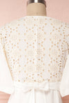 Jodie White Button-Up Midi Dress | Boutique 1861 back close-up