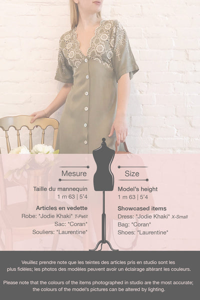Jodie Khaki Green Button-Up Midi Dress | Boutique 1861 template