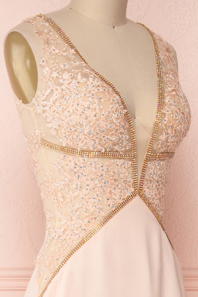 Jonhgan Blush | Pink Embroidered Dress