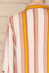 Jordanow White Colorful Striped Button-Up Shirt | La Petite Garçonne back close-up