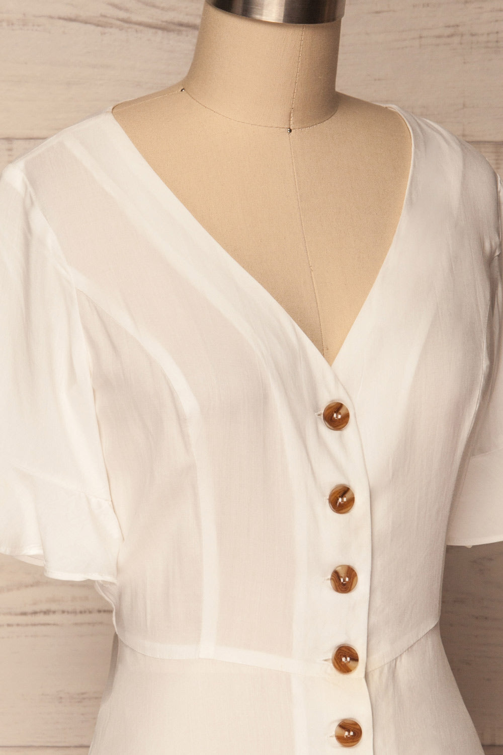 Josidpol White Short Sleeved Button-Up Top | La Petite Garçonne 5