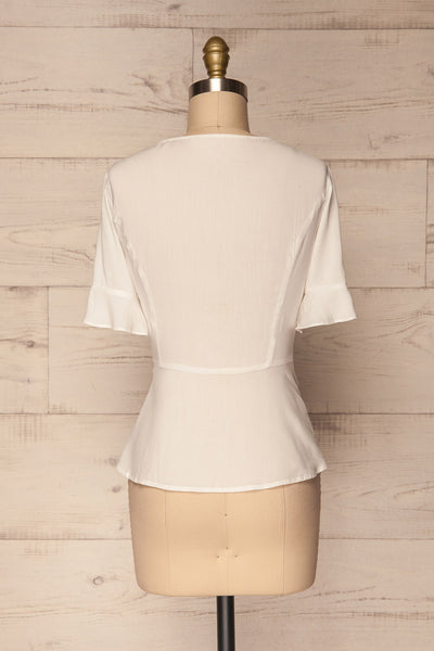 Josidpol White Short Sleeved Button-Up Top | La Petite Garçonne 6