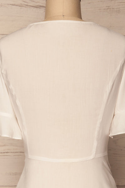 Josidpol White Short Sleeved Button-Up Top | La Petite Garçonne 7