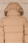 Joukovski Beige Hooded Quilted Parka | La Petite Garçonne back hood close-up