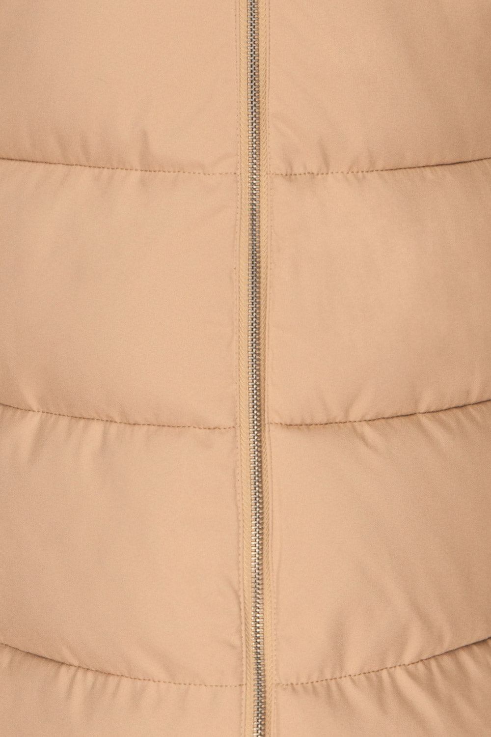 Joukovski Beige Hooded Quilted Parka | La Petite Garçonne fabric detail 