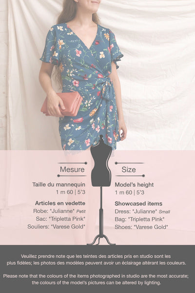 Julianne Short Sleeve Floral Wrap Dress | Boutique 1861 template