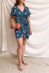 Julianne Short Sleeve Floral Wrap Dress | Boutique 1861 model look