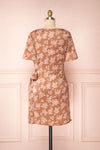 Julitta Bronze Silky Floral Wrap Dress | Boutique 1861 back view