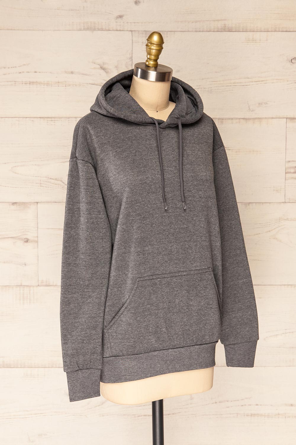 Juxue Rock Grey Oversized Hoodie | La petite garçonne  side view 