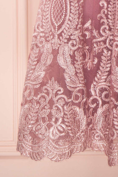 Jyn Rosé | Lilac Embroidered Dress