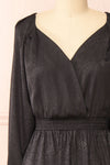 Kabuni Short A-Line Long Sleeved Dress | Boutique 1861 front close-up