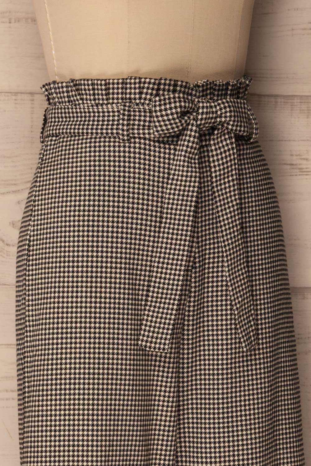 Kalabas Black & White Houndstooth Wide Legs Pants | La Petite Garçonne