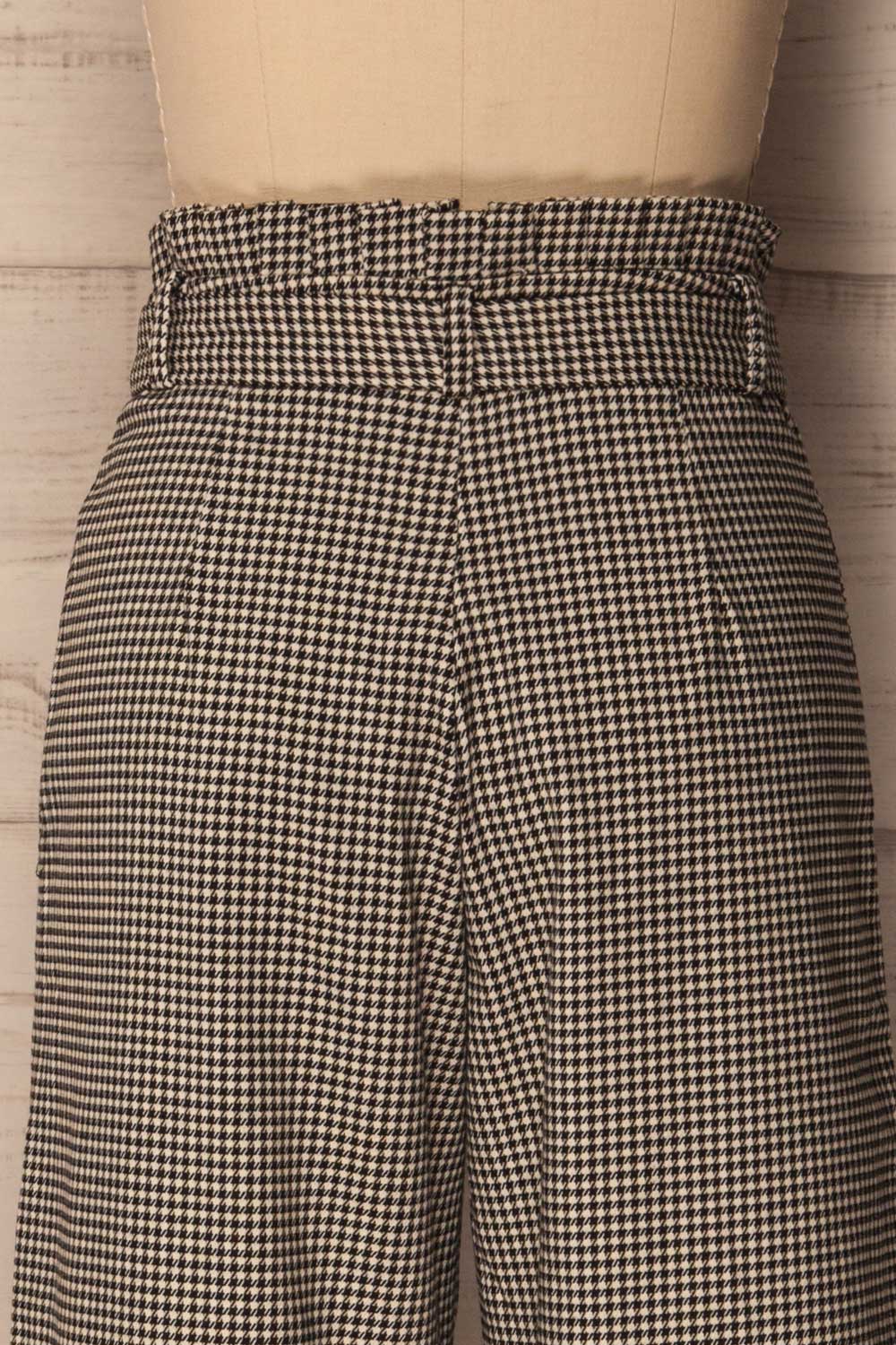 Kalabas Black & White Houndstooth Wide Legs Pants | La Petite Garçonne