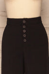 Kalisz Coal Black High-Waisted Pants front close up | La Petite Garçonne